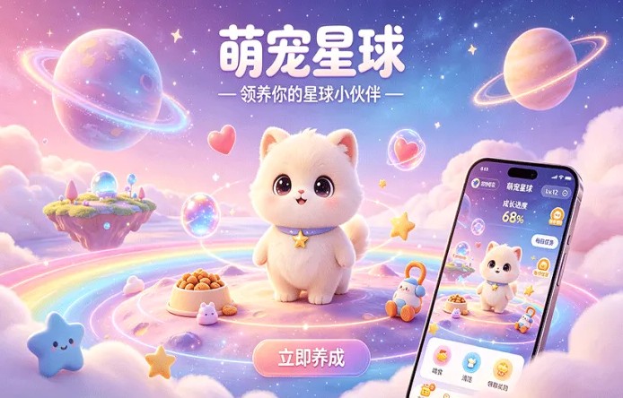 萌宠星球新项目上线，养宠做任务收集能量，碎片时间也能玩
