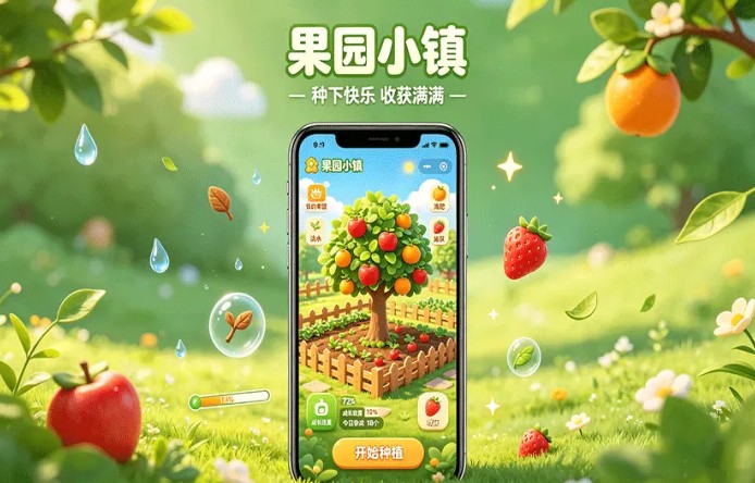 果园小镇新玩法上线，种树收果实，每日任务还能领成长道具