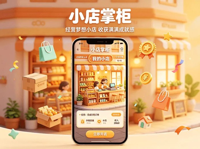 小店掌柜新玩法上线，经营自己的虚拟店铺，每日任务解锁更多内容