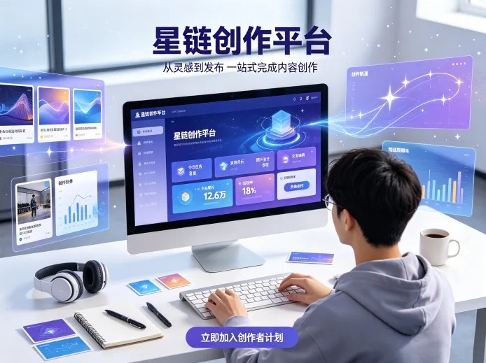 星链创作平台正式上线，内容创作任务开启，多方向创作者均可使用