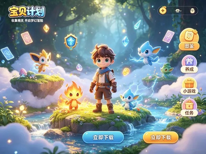《宝贝计划》精灵集卡与多玩法游戏项目