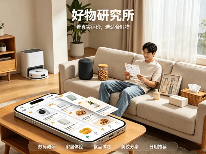 好物研究所新项目上线，测评内容加商品任务，多种玩法同步开放