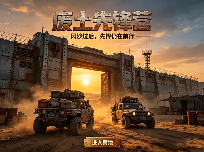 废土先锋营公测震撼开启：全自由营地建造与废土拾荒，建号即送重型采矿车