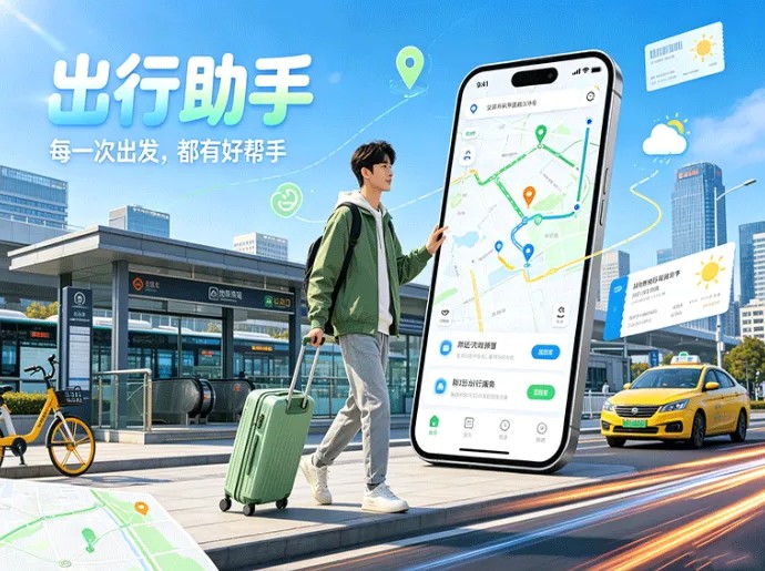 出行助手平台发布，查询路线还能做任务，多项实用功能陆续开放