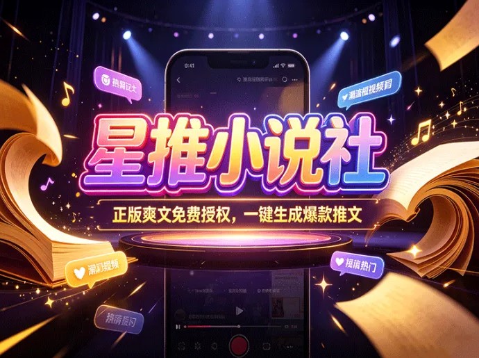 星推小说社：爆款爽文关键词免费认领，挂载阅读出单实操