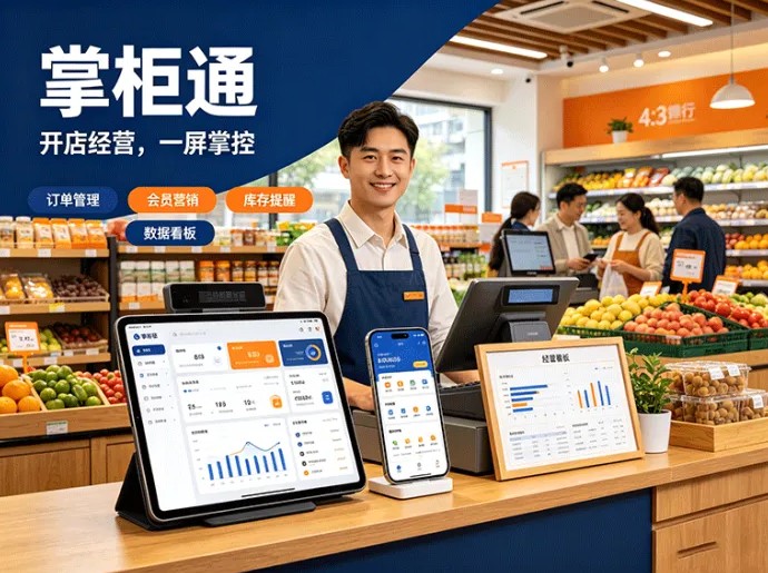 掌柜通新项目开放，门店数字化加用户消费场景，多端功能同步