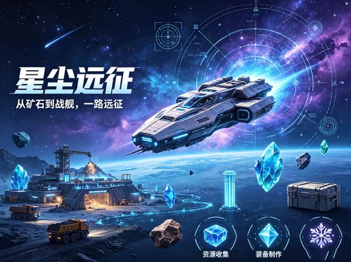 星尘远征探索项目上线，采集材料打造飞船，星尘积分兑换稀有道具