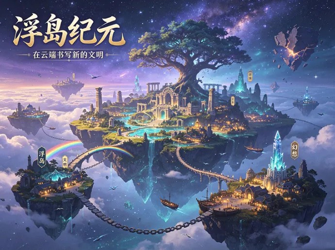 浮岛纪元开启新玩法，探索浮空群岛打造专属领地