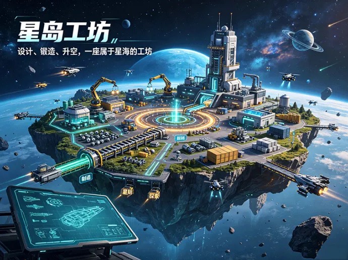 星岛工坊开启首发体验，经营小岛打造自己的工坊