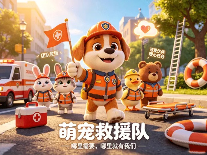 萌宠救援队开始救援挑战，闯关解锁更多小动物