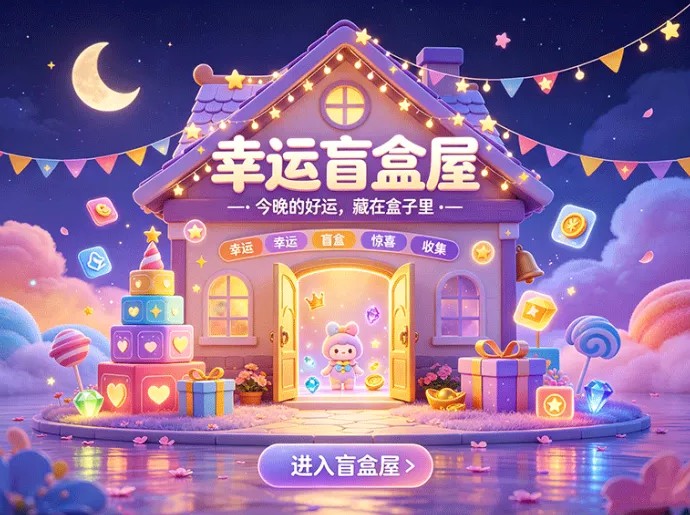 幸运盲盒屋新增收集玩法，重复道具可换稀有好物
