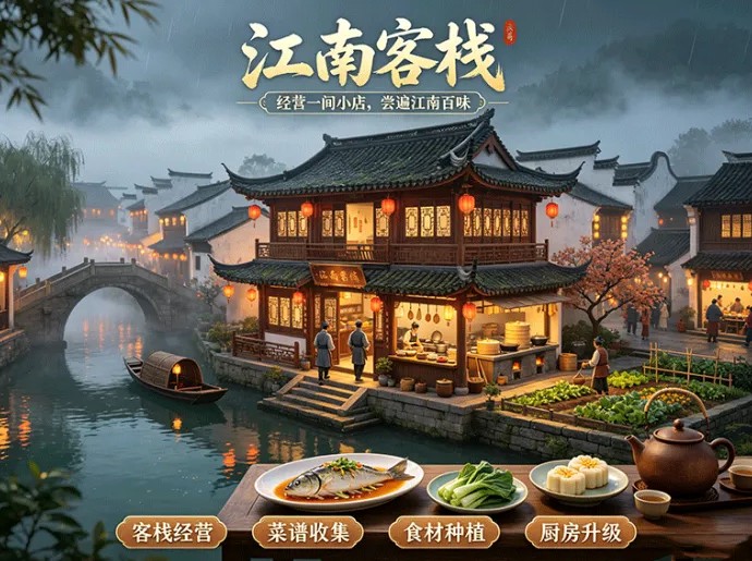 ​江南客栈开张了 从小店起步解锁百味菜谱