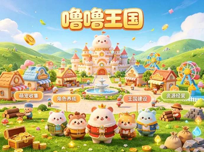 萌宠齐聚噜噜王国，收集养成加家园建设一起体验