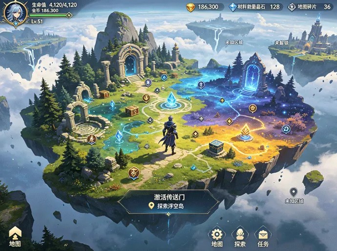 无界幻境开启开放世界探索,穿梭不同幻境寻找隐藏区域