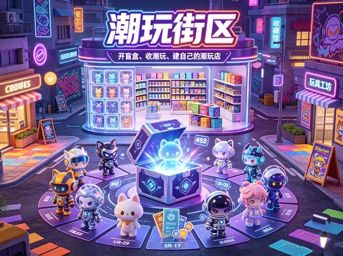 潮玩街区怎么玩？从盲盒开盒到经营潮玩店，玩家也能当店老板
