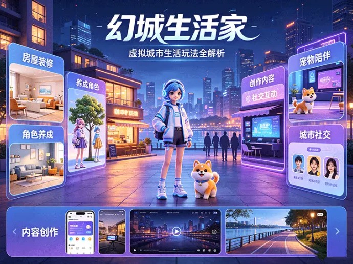 从一栋房子发展成数字社区,幻城生活家带来AI城市建设与角色养成玩法