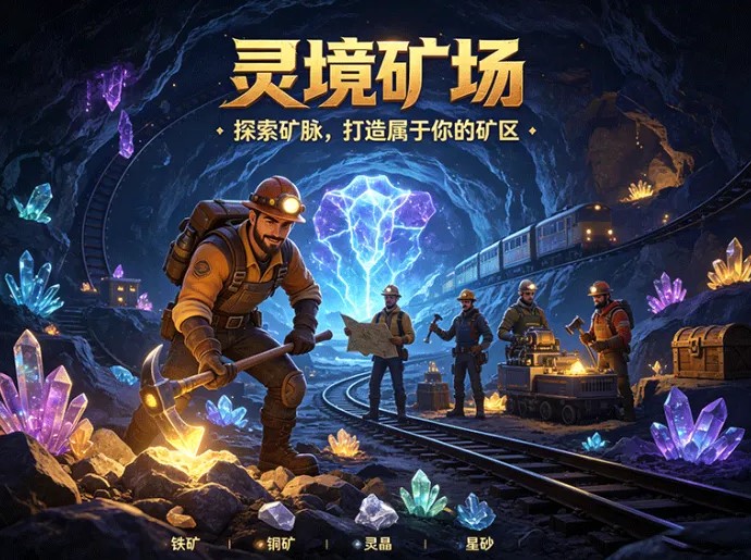 灵境矿场首发开启，从矿脉探索到装备解锁，矿区建设一步步展开
