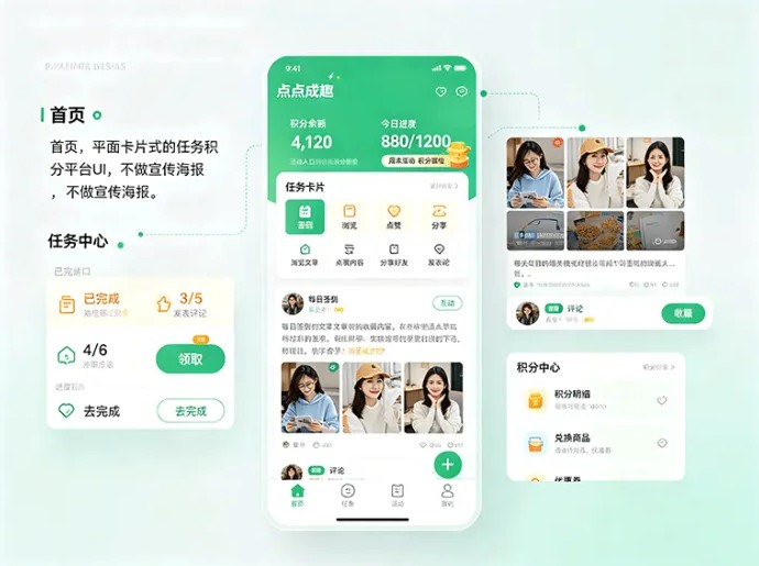 初探点点成趣!一边完成任务积累积分,一边畅玩各类互动内容