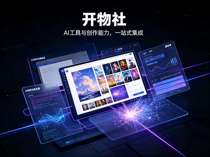 玩转 AI 新场景！开物社把内容创作和多种实用功能融为一体