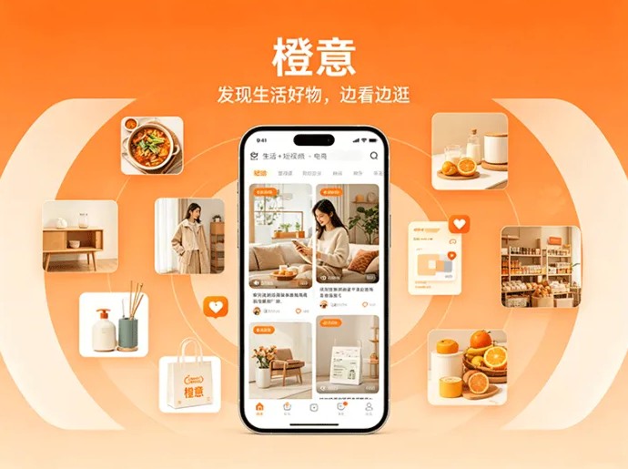 刷短视频发现生活好物，橙意开启全新模式，内容购物一站畅享