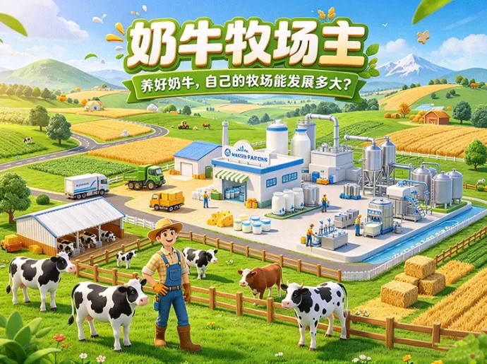 治愈牧场建设来袭！奶牛牧场主，养牛繁育与牧场扩建双线同步游玩