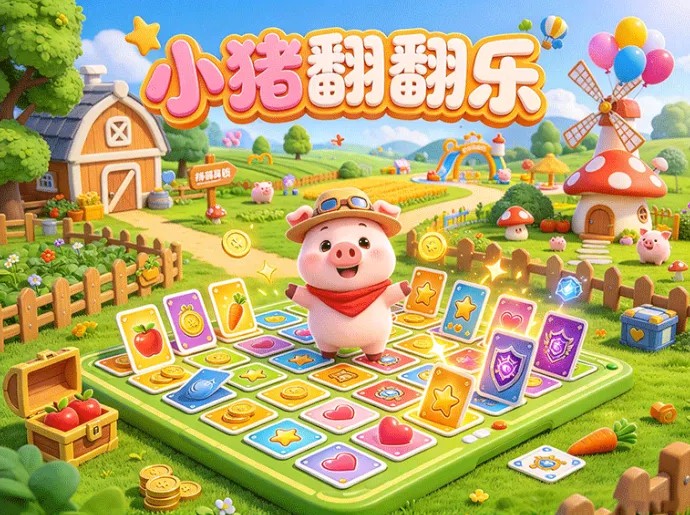 解锁休闲收集新乐趣，小猪翻翻乐翻牌搜寻宝藏，养小猪解锁丰富内容