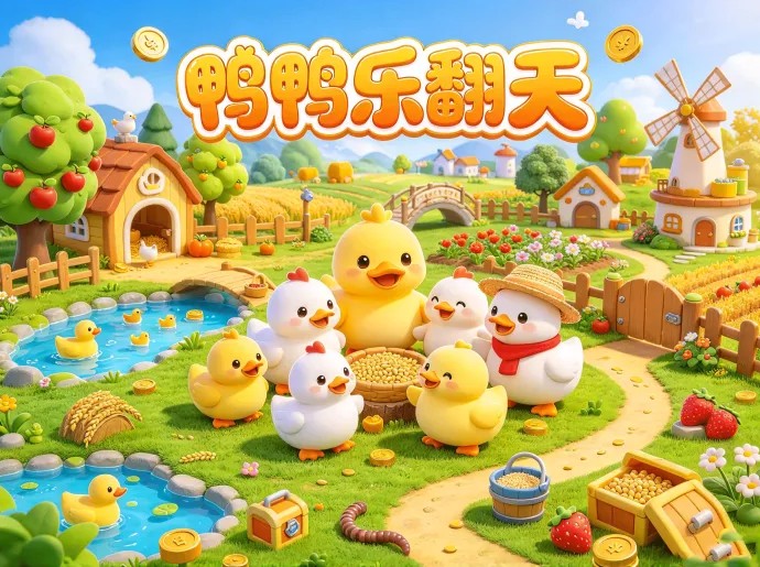 鸭鸭乐翻天解锁全新玩法!培育鸭群收集资源,一步步打造专属小镇