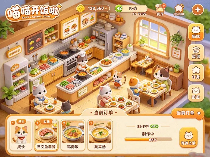 喵喵开饭啦|美食制作 + 猫咪养成 + 店铺经营,多重玩法一起来体验