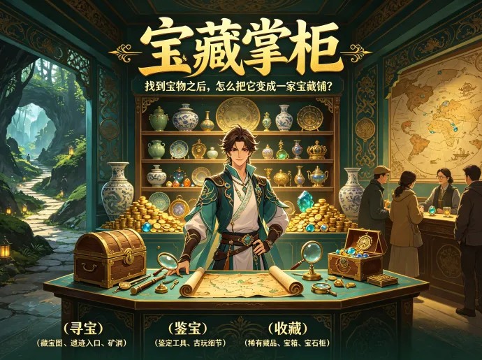 一文看懂宝藏掌柜！历经寻宝鉴宝再开设店铺，串联起完整的经营玩法