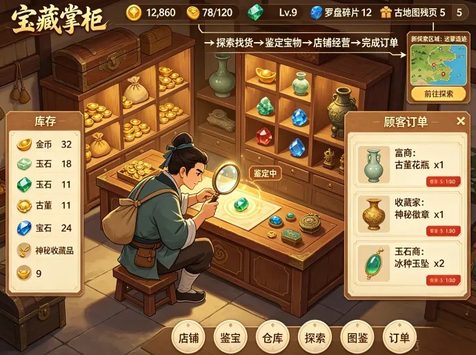 一文看懂宝藏掌柜!历经寻宝鉴宝再开设店铺,串联起完整的经营玩法