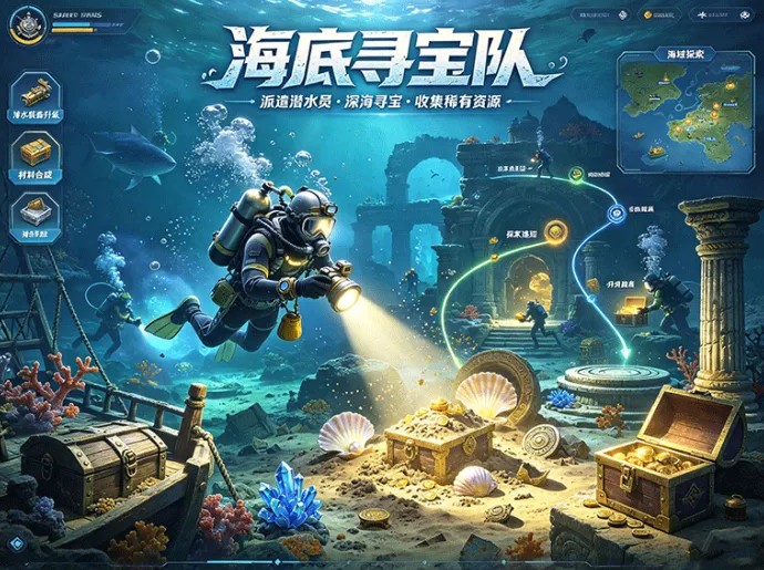 海底寻宝队开荒攻略分享!潜入海底搜寻宝藏,珍珠稀有材料一网打尽