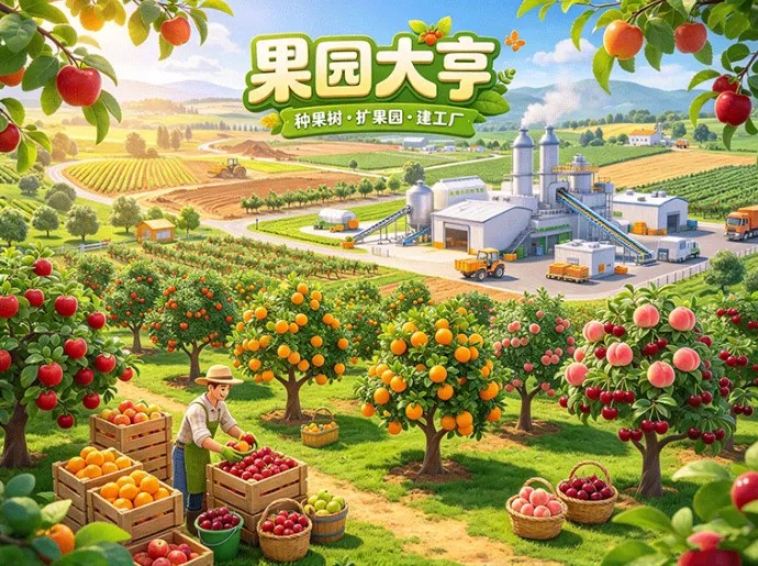 种下第一棵果树开启田园经营，果园大亨带你慢慢扩建整片果园