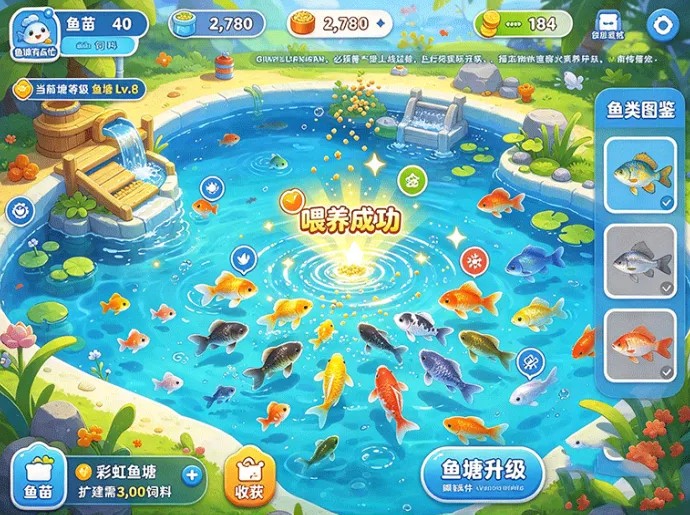 从一方小鱼塘起步|鱼塘有点忙沉浸式养鱼收集图鉴玩法