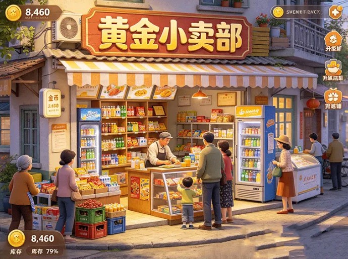 从小小卖部开始发展，黄金小卖部如何积攒资源解锁新经营板块？