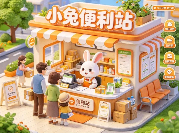 社区小店经营新体验！详解小兔便利站日常服务与居民互动玩法