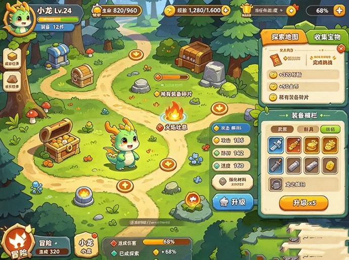 龙龙大冒险开荒指南:用心培养小龙,踏上冒险之路收集装备
