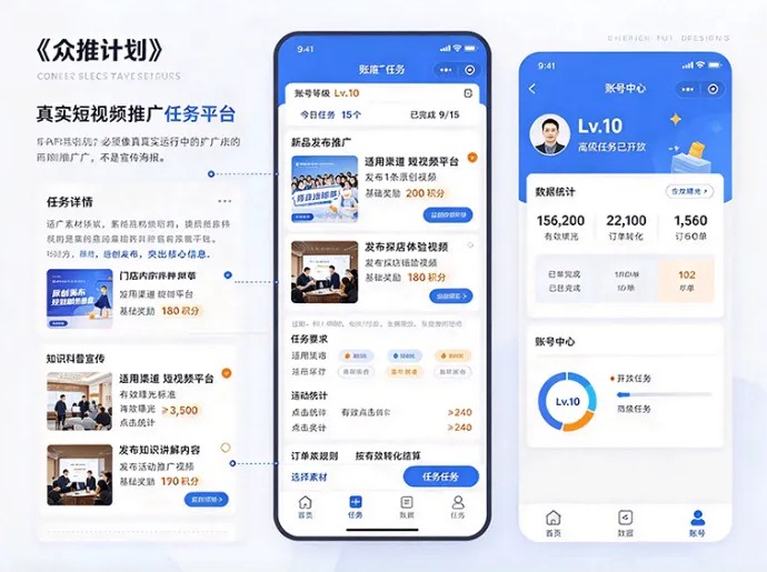 众推计划玩法详解:持续更新推广素材,短视频、社交渠道都能发