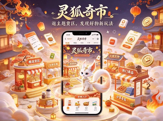 灵狐奇市开启主题购物,探索不同货区,订单任务与活跃玩法一起展开