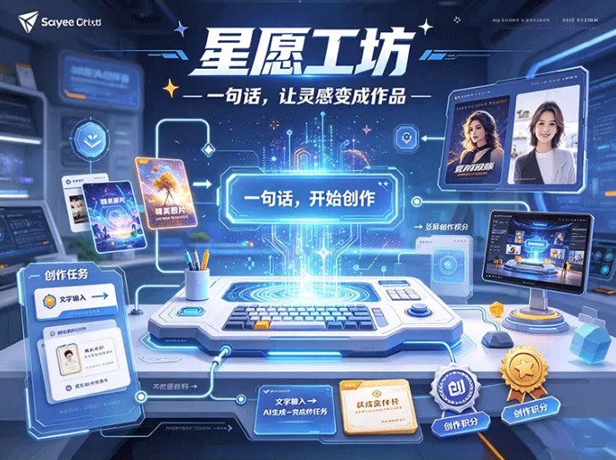 一句话就能做图片和视频？星愿工坊支持AI生成，还能接创作任务
