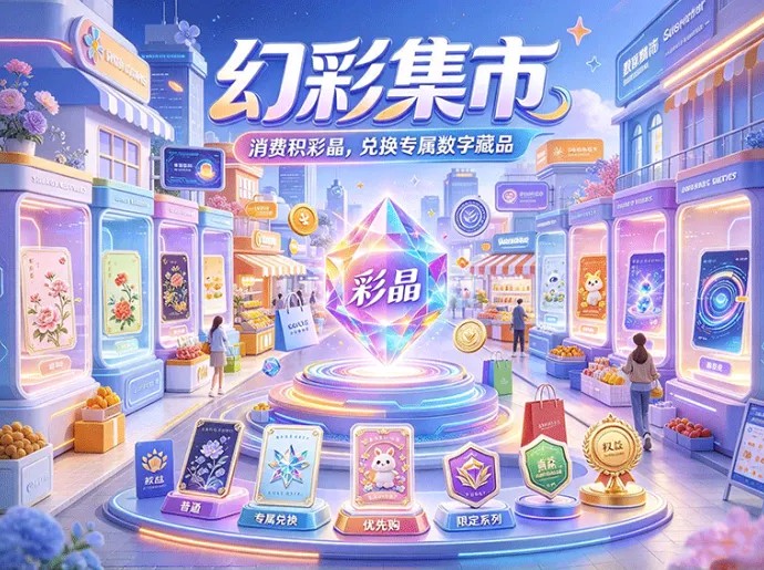 从购物攒彩晶到藏品兑换，幻彩集市打造不同主题的数字收藏玩法