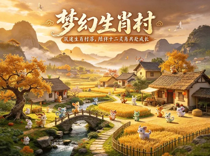 召唤十二灵肖相伴！梦幻生肖村，一步一步建设你的生肖村落