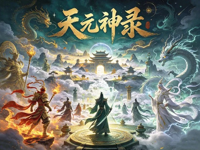 国风神将大世界开启，天元神录首码上线，秘境探索玩法正式展开