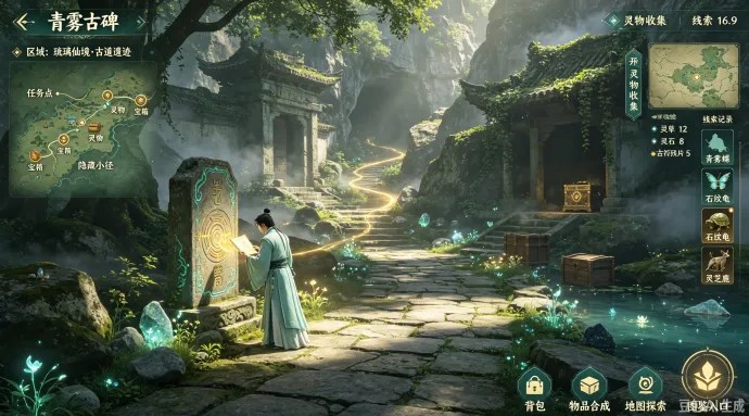 琉璃仙踪！寻访隐藏遗迹，收集灵物解锁神秘地图