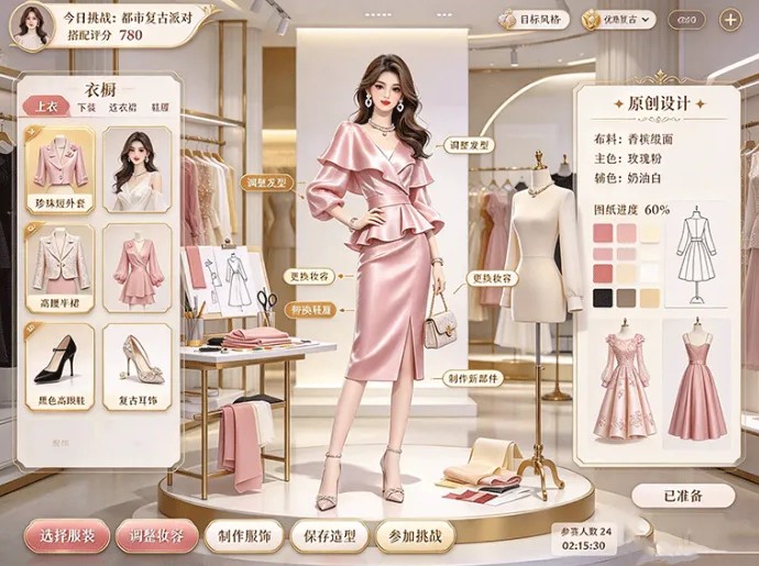 从搭配衣服到设计时装，时装大玩家带你打造专属风格，挑战不同主题赛