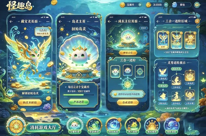 怪趣岛开启内测,藏宝灵解锁岛灵养成,三合一高进阶六阶灵尊!