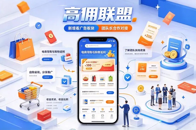 高佣联盟新增广告任务板块，电商导购之外，团队长合作扶持也值得关注