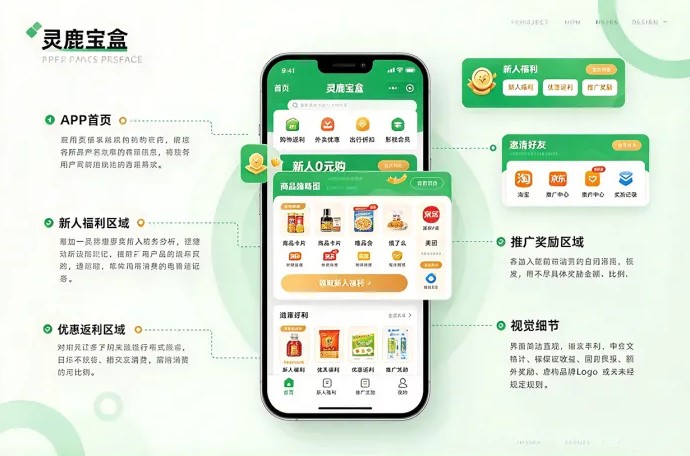 灵鹿宝盒优惠返利覆盖吃喝玩乐,新人还能领取0元购福利!