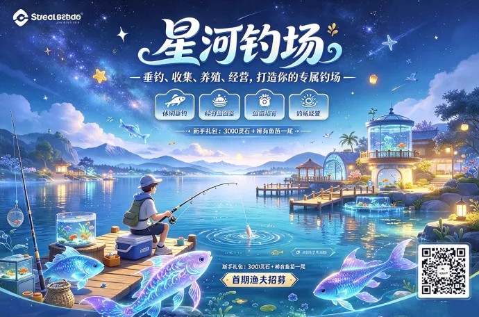 星河钓场新玩法来了！从休闲垂钓到渔场经营，稀有鱼种和养殖玩法都安排上了