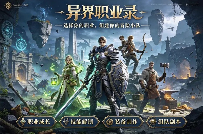 战士冲锋、药师续航！异界职业录围绕职业搭配与团队副本展开！