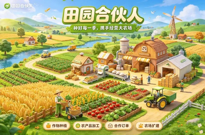 从一块农田开始创业！田园合伙人种植作物、加工产品，发展自己的农场！